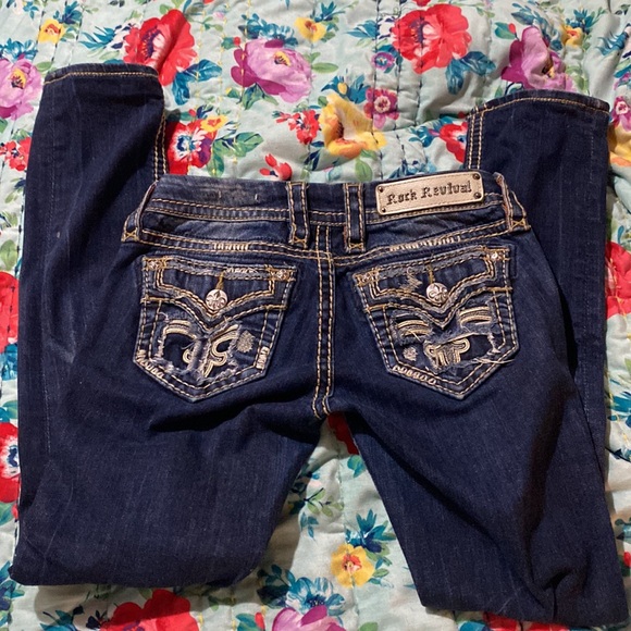 NWOT Rock Revival Jeans distressed KARLA size 24 - Picture 3 of 5